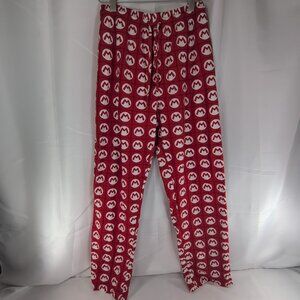 Super Mario Nintendo Men's M Medium Pajama Pants Stretch Red Drawstring Pockets
